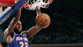 ▲羅賓森（Mitchell Robinson）11投11中，追平尼克隊史。（圖／美聯社／達志影像）