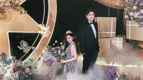 B2甜娶小12歲美嬌妻穿百萬婚紗震懾全場。（圖／米兔哥娛樂提供）