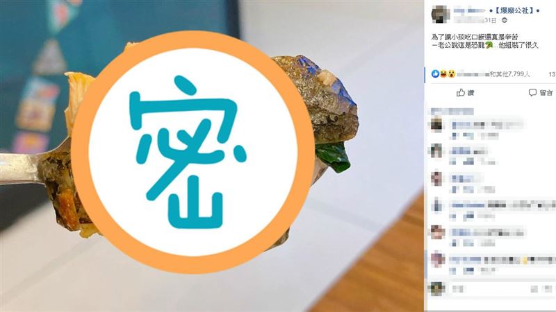 哄女兒吃飯！暖爸組裝「恐龍」超有愛