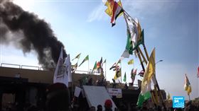 巴格達,國際機場,火箭,攻擊（圖／翻攝自FRANCE 24 English YouTube）
