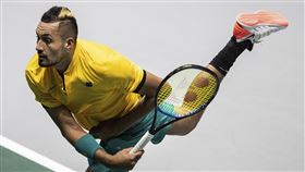▲『壞小子』基爾喬斯（Nick Kyrgios）ATP盃美記愛司球就捐助4270元。（圖／美聯社／達志影像）