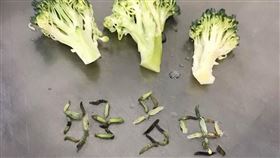 花椰菜,菜蟲,排字(翻攝自爆廢公社)