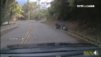 騎士過彎直撞山壁　旋轉跳躍完美落地