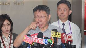 柯文哲受訪　記者李依璇攝影