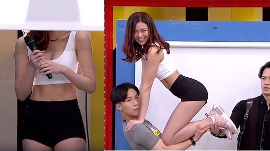 ㄦ字肌正妹女上男下　捧膝蜜臂翹天高