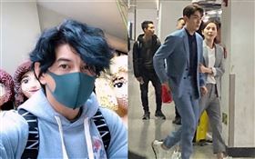  劉詩詩、朱一龍拍新戲/上海火車站。翻攝新浪娛樂微博