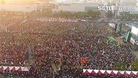 蔡英文台南造勢！人潮擠爆飆15萬人　震撼「空拍圖」曝光
