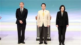 三位總統侯選人辯論會照片，照片來源，台北市攝影記者聯誼會提供蔡英文,韓國瑜,宋楚瑜　（20191229）