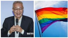 ▲吳敦義、彩虹旗（組合圖，資料畫面）