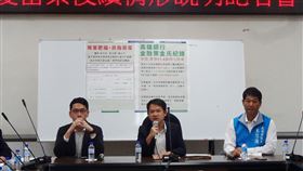 高銀核貸慶富案後續說明記者會高雄銀行核貸慶富集團涉嫌背信等罪，造成最大股東高雄市政府等損失新台幣7.9億元，高市議會慶富案調查專案小組召集人、時代力量議員林于凱（中）7日召開記者會說明。中央社記者陳朝福攝  109年1月7日