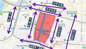 韓國瑜1/9凱道造勢,交管　警方提供