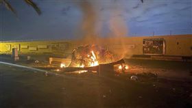 2020年1月2日，「伊拉克地下總督」卡山．蘇萊曼尼將軍（Qassem al-Soleimani）——在巴格達國際機場周邊，遭美軍空襲炸死。 圖／美聯社／達志影像