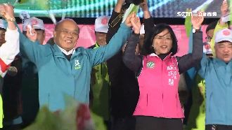 蘇貞昌一晚跑兩場！合體蘇巧慧樂比讚