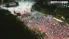 ▲韓國瑜造勢晚會喊出20萬人