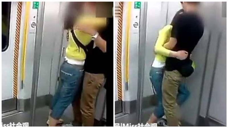 車廂熱吻還嬌喘　乘客見伸進去驚呆