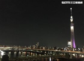 日本，東京，晴空塔，夜景，觀光。（圖／記者楊佩琪攝）