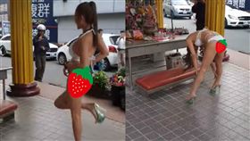 四面佛,艷舞,酬神,辣妹,比基尼,美尻　圖／翻攝加藤軍路邊隨手拍