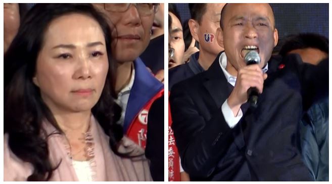 38天才合體！李佳芬愁容同框韓國瑜