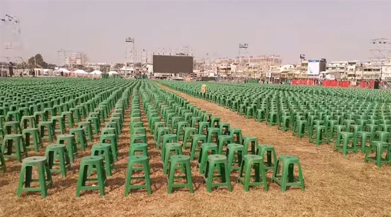 小英高雄造勢　韓粉見椅子數驚：壯觀