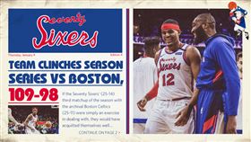 ▲76人擊敗綠衫軍。（圖／翻攝自76人推特）