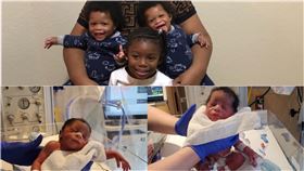  美國媽媽，一年連生「兩對雙胞胎」，機率比中樂透還要渺小。（圖／翻攝自gofundme捐款網站）