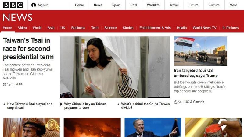 BBC頭條：投票結果決定與中國關係