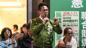 ▲林俊憲的勝選感言（圖／林俊憲競選辦公室提供）
