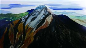 林世雄油畫特展　呈現豐富生態與人文玉山國家公園管理處15日起在水里遊客中心辦理「林世雄油畫特展」，50多件作品以玉山主峰景緻、動物、原住民文化為主軸。圖為林世雄繪的玉山主峰。（玉管處提供）中央社記者蕭博陽南投傳真　109年1月13日