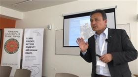 世維會現任主席多里坤‧艾沙（圖）於當地時間12日在德國慕尼黑出席一場追悼會，卻遭新疆自治區主席雪克來提‧扎克爾家人威脅。（圖取自twitter.com/Dolkun_Isa）
