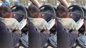 兒不到2歲！爸踩油門讓他「自己開車」媽錄影炫：最小駕駛（圖／翻攝自交滙點新聞）