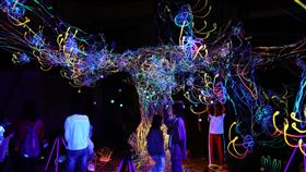 擴大月津港燈節效益  台南鹽水月之美術館登場台南市政府啟動「月之美術館」計畫，邀請藝術團隊在鹽水區月津港周邊老街、巷弄進行創作，希望擴大月津港燈節的效益。（台南市政府提供）中央社記者楊思瑞台南傳真  108年11月24日