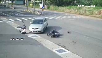 路口遭撞飛　家屬控駕駛反咬騎士違規