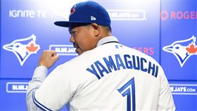  ▲美國職棒大聯盟藍鳥隊山口俊。（圖／美聯社）