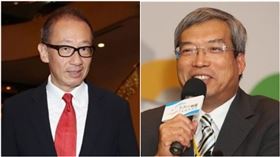 潘思亮（左）與謝金河（合成圖／中央社、桃園市政府提供）