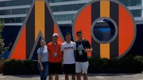 ▲盧彥勳在澳網比賽場外。（圖／翻攝自推特）