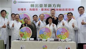 茶改場推台茶風味輪　方便民眾找茶農委會茶業改良場20日召開「風味輪轉出台茶新方向」記者會，繼「台灣紅茶」運用風味輪後，再添「清香型條形包種茶」、「焙香型球形烏龍茶」2款台灣茶葉風味輪，分別針對水色、香氣及滋味建立風味索引，讓民眾更方便找茶。中央社記者楊淑閔攝　109年1月20日