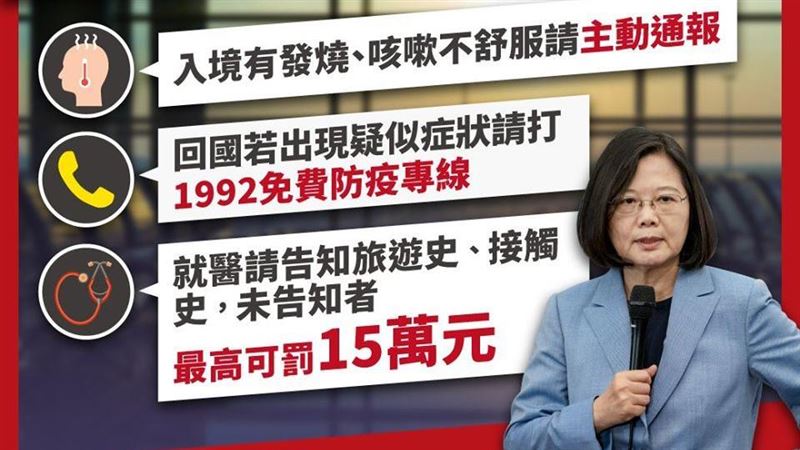 抗武漢肺炎…蔡英文：入境發燒要通報