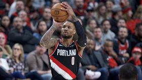 ▲里拉德（Damian Lillard）投進11顆三分球，攻下61分。（圖／美聯社／達志影像）