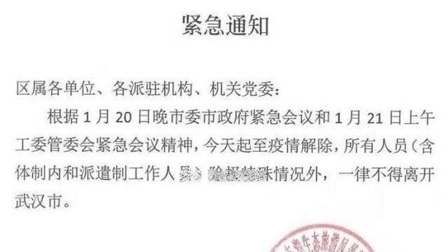 「所有人不得離開武漢」陸公文曝光？