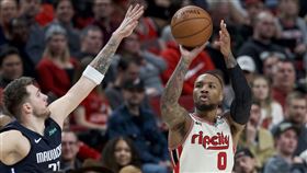 ▲里拉德（Damian Lillard）投進8顆三分球攻下47分。（圖／美聯社／達志影像）