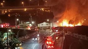 新北市泰山慈濟環保站火警現場（翻攝臉書）