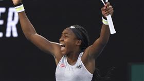 ▲葛芙（Coco Gauff）擊敗大坂直美，闖進澳網16強。（圖／美聯社／達志影像）