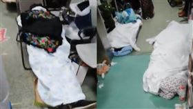 武漢醫院影片疑瘋傳！走廊3遺體蓋白布…護士崩潰：從凌晨放到現在（圖／微博）