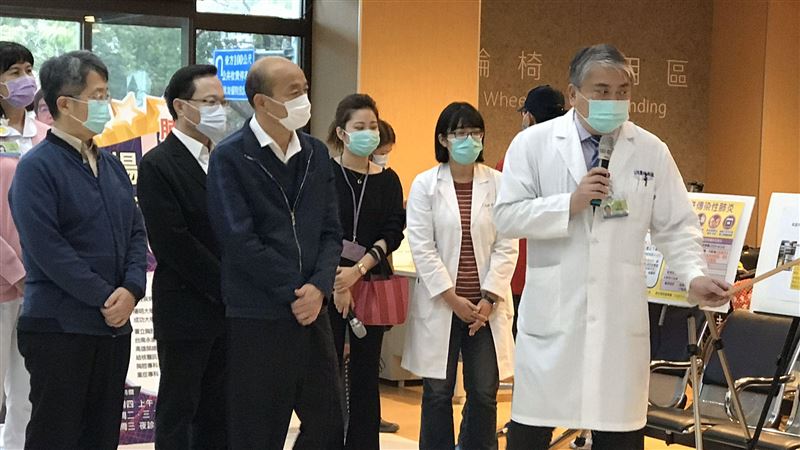 武漢肺炎侵高雄　韓國瑜早起視察醫院