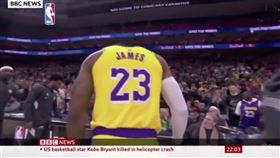BBC,詹皇,誤植,布萊恩,NBA,墜機意外,新聞畫面