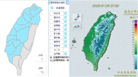 凍了半個台灣！氣象局低溫特報　17縣市「探10度以下」（圖／氣象局）
