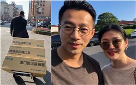 松基里里長開心收下汪小菲捐贈的五千個口罩/大S徐熙媛。（圖／S Hotel提供）