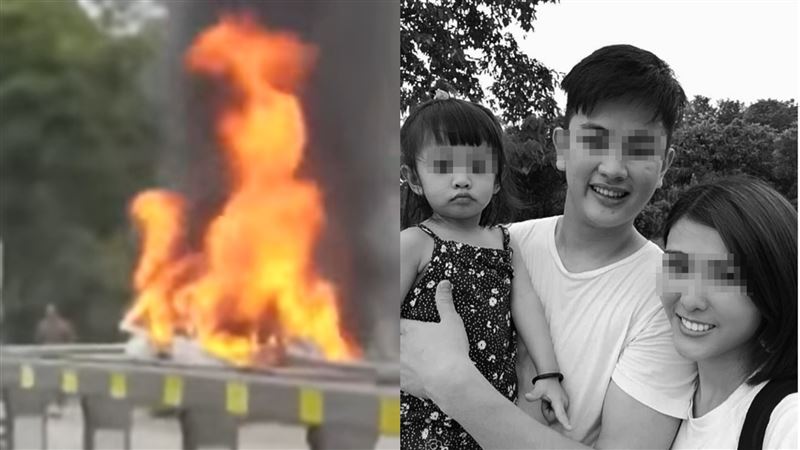 休旅車自撞起火　她目睹女兒悽慘求救