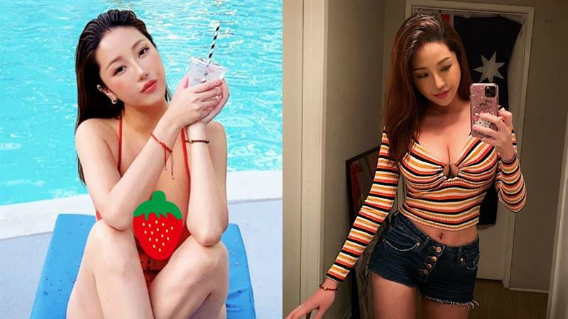 艷星失戀秀深邃豪乳　害人險跌池畔內