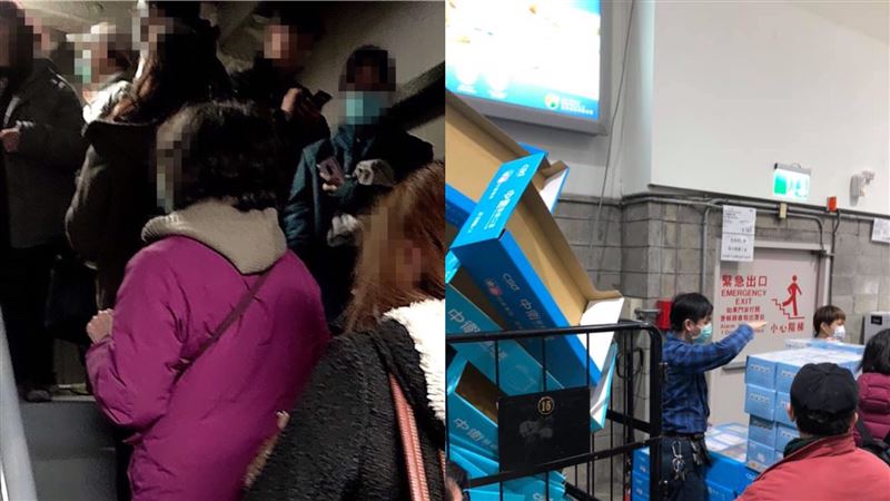 搶口罩瘋擠4層樓　網揭這行為超可怕